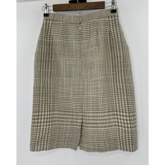 Vintage Evan Picone Plaid Textured‎ A-Line Skirt Union Label Made In USA Sz 8 - Picture 3 of 13
